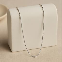 925 Sterling Silver Sleek Beaded Chain – Minimal & Elegant thumbnail 1