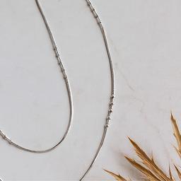 Elegant 925 Sterling Silver Beaded Chain – Unisex Daily Wear thumbnail 3