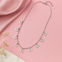 925 Sterling Silver 9-ring Charm Bracelet – Elegant Minimal Design thumbnail 1