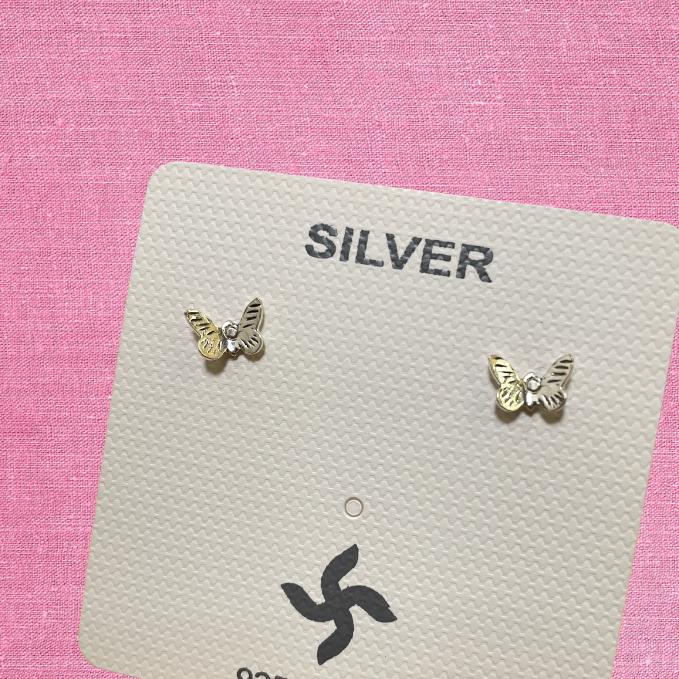 925 Oxidised Silver Butterfly Stud Earrings – Unisex Elegance In Every Detail