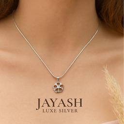 925 Silver Floral Elegance Pendant Necklace thumbnail 2