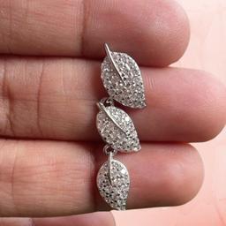 Elegant 925 Silver Detachable Leaf Dangle Earrings thumbnail 4