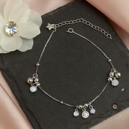 ✨ 925 Silver Anklet With Dainty Charms & Adjustable Fit thumbnail 1