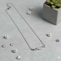 Brilliant Minimalist Crystal Necklace thumbnail 3