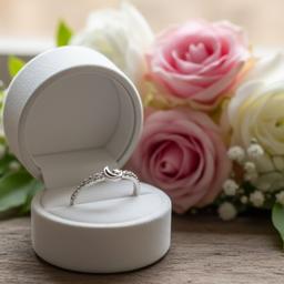 Sparkling Silver Heart Star Ring thumbnail 1