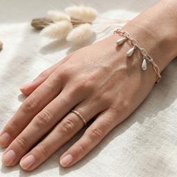 Rose Gold & Silver Dual Tone Drop Bracelet – 925 Silver thumbnail 1