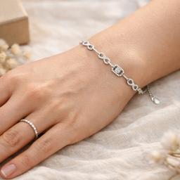 Infinity Sparkle 925 Silver Bracelet  thumbnail 2