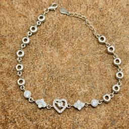 Snow Heart 925 Silver Charm Bracelet ❄️🤍 thumbnail 3