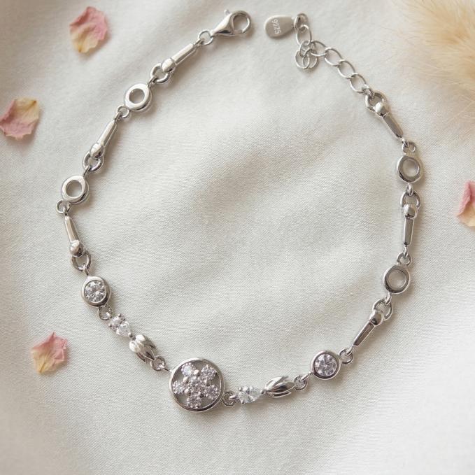 The Celestial Bloom Sterling Bracelet — 925 silver, image 1