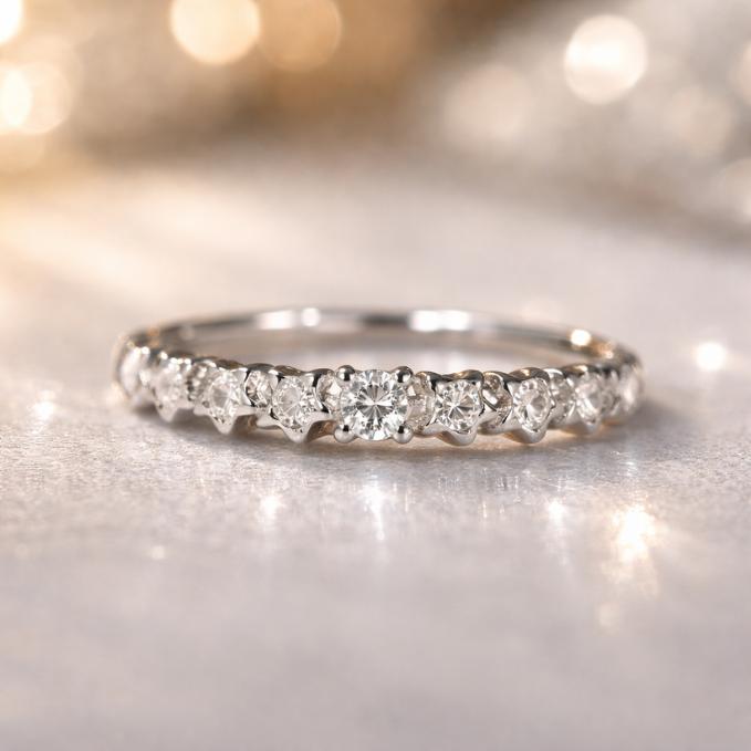 Celestial Sparkle Silver Ring Size :13 — 925 silver, image 1