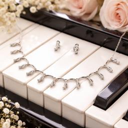 Midnight Melody Silver Necklace Set thumbnail 1