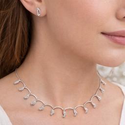Midnight Melody Silver Necklace Set thumbnail 3