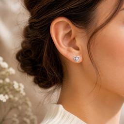 Heart Studs – Pure 925 Sterling Silver thumbnail 1