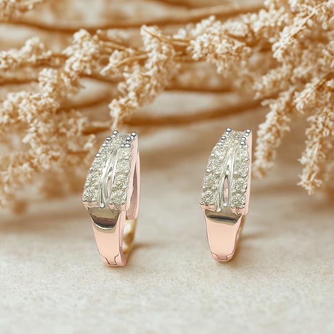 ✨ Shining Hoop Earrings – Elegant Sparkle In Every Curve — 925 silver, image 1
