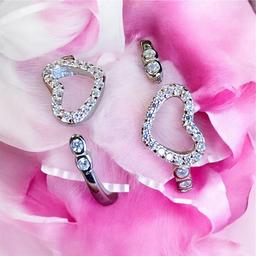Adjustable Heart Toe Rings In Silver & Rose Gold (1 Set)) thumbnail 1