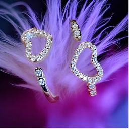 Adjustable Heart Toe Rings In Silver & Rose Gold (1 Set)) thumbnail 3