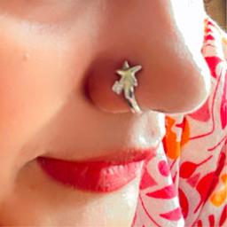 925 Silver Pushable Nose Pin β No Piercing Needed thumbnail 2