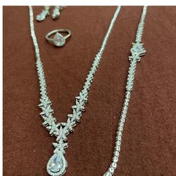 925 Silver Luxe Bridal Set – Necklace, Earrings, Ring & Bracelet thumbnail 3