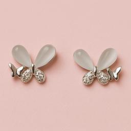 Butterfly Bling 925 Silver Stud Earrings thumbnail 1