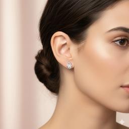 Dazzling Teardrop Cluster Stud Earrings - Minimalist & Elegant thumbnail 3