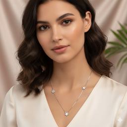 Celestial Sparkle: Five-star Minimalist Necklace thumbnail 3