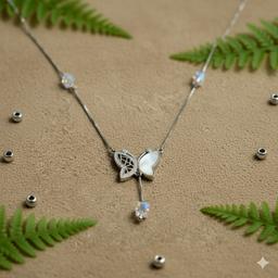 "metamorphosis" Dainty Zircon Butterfly Necklace thumbnail 2