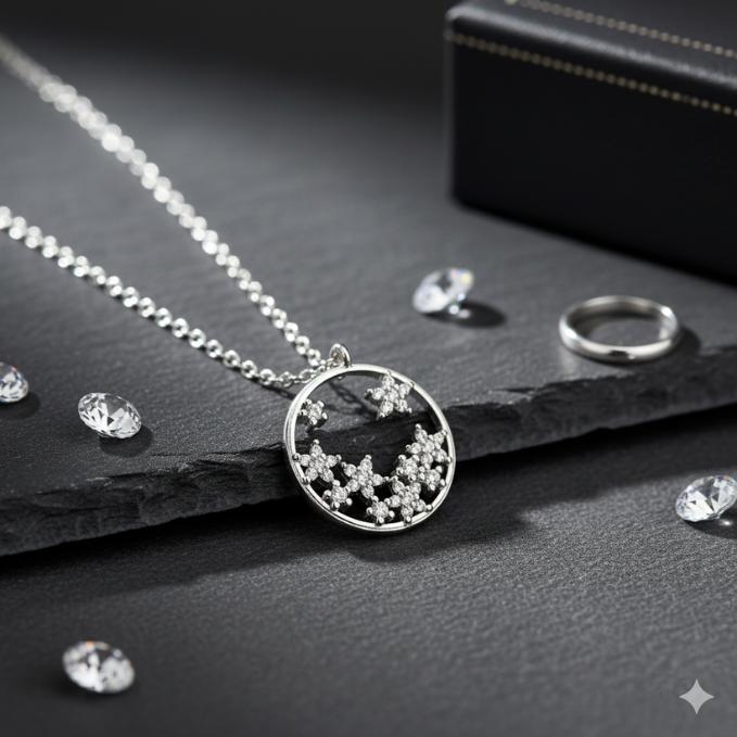 The Classic Sparkle Sterling Silver Necklace