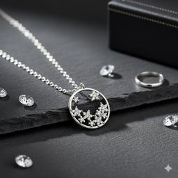 The Classic Sparkle Sterling Silver Necklace thumbnail 1