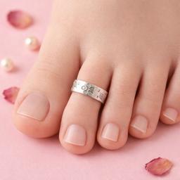 925 Silver Toe Ring Floral Vibe thumbnail 2