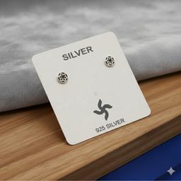 925 Oxidised Silver Geometric Stud Tops – Unisex Everyday Elegance thumbnail 2