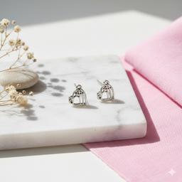 925 Silver Birdcage Stud Earrings β Symbol Of Freedom & Grace thumbnail 2