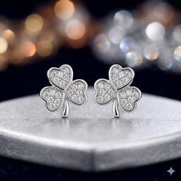 Lucky Charm Crystal Clover Earrings π thumbnail 1