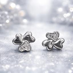Dual Finish Clover Stud Earrings β¨ thumbnail 1